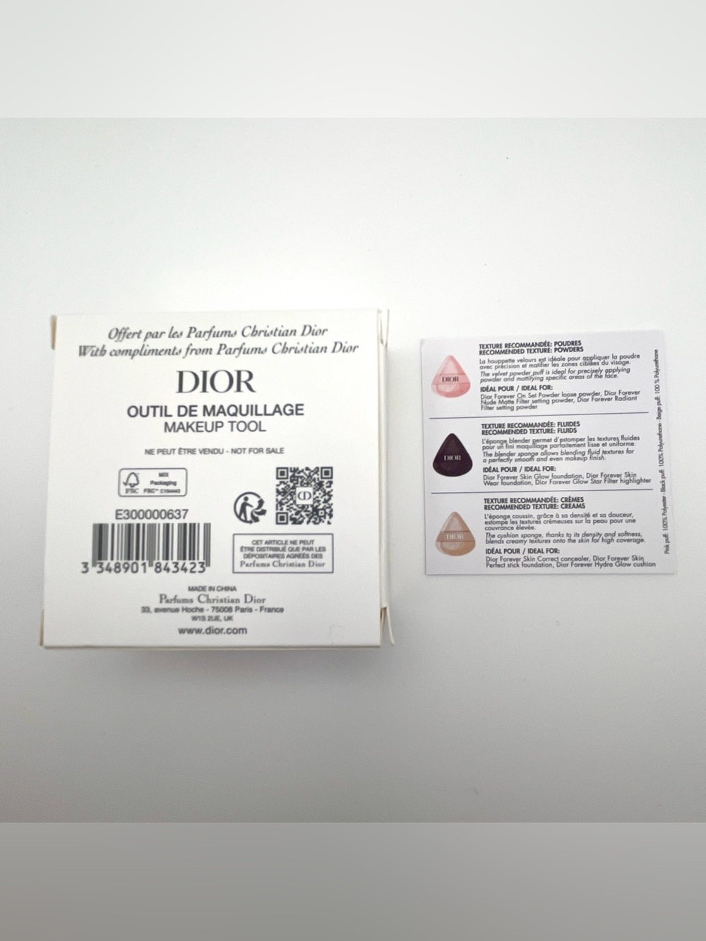 Dior Forever Mini Puffs Set 3pc Puffs For Fluids, Creams , Powders + Travel Case - Picture 6 of 7